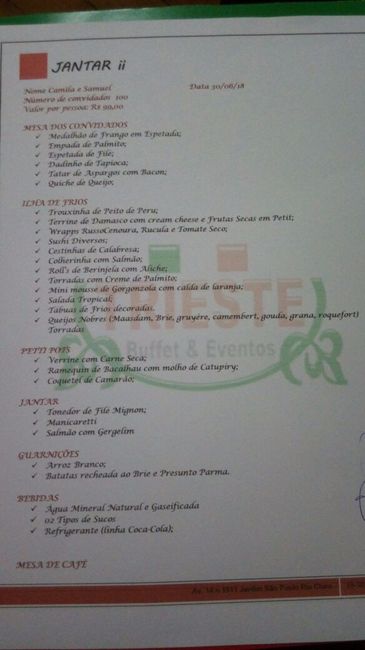 Meu cardápio