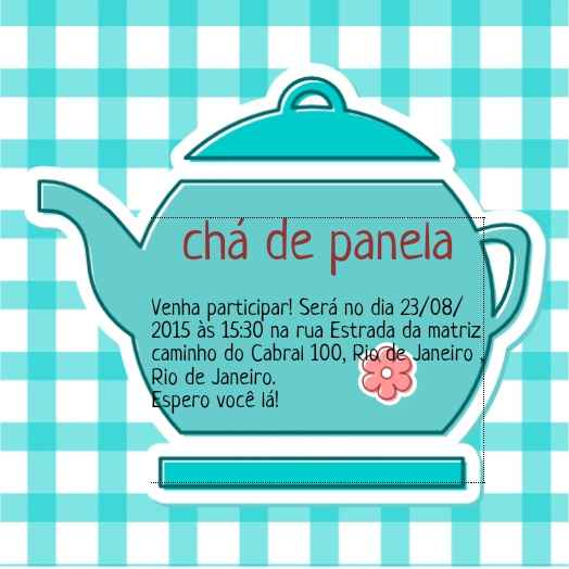 Convite do chá de panela,  vem ver! - 1