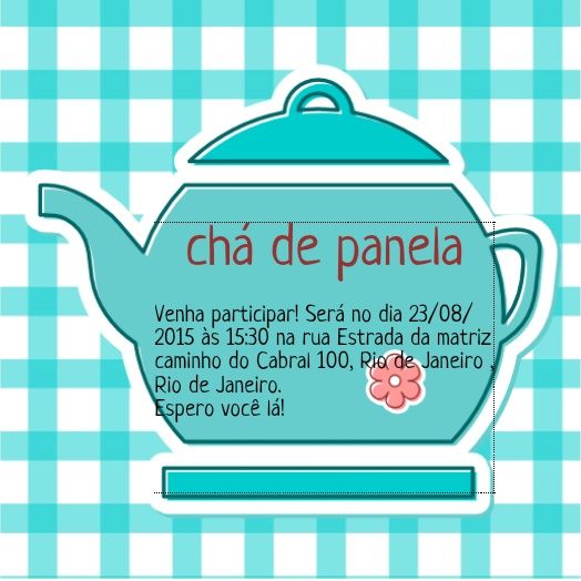 Convite do chá de panela,  vem ver! - 1