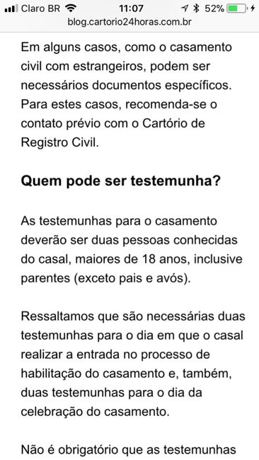 Pais podem ser testemunhas no casamento civil? 1