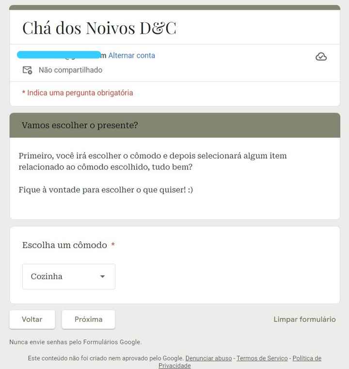 Lista de Presentes Chá de Cozinha - 2