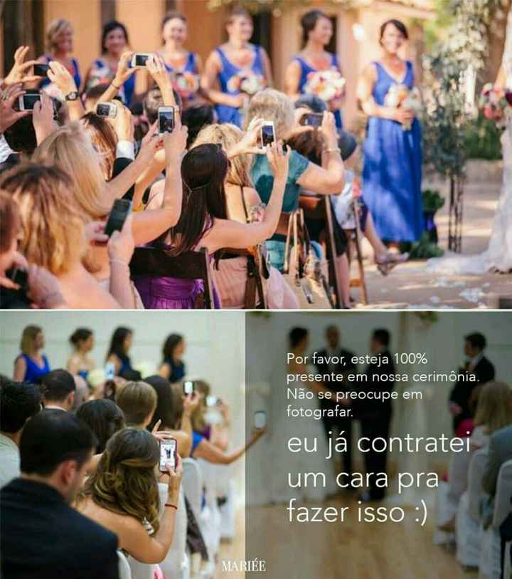 Por favor convidados, deixem os fotógrafos fazerem o trabalho deles. - 1