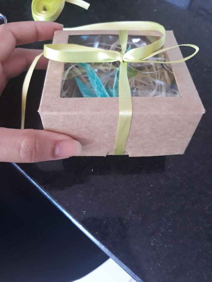 Lembrancinha feita por mim, noiva. Finalizando. Falta só a tag save the date ! - 1