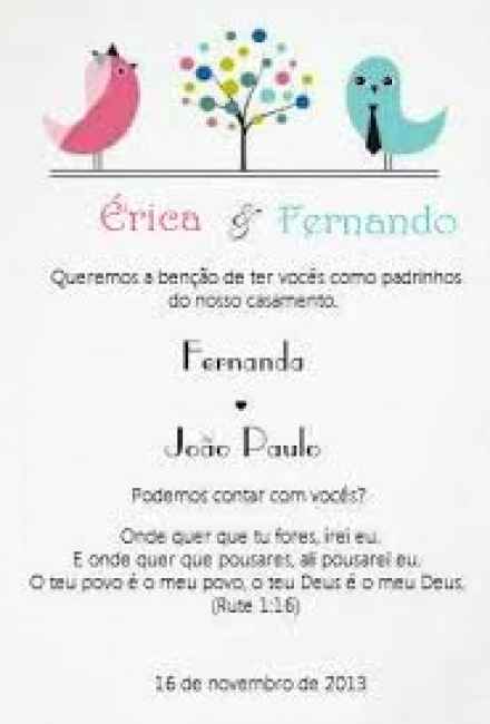 Convites de padrinhos - 1