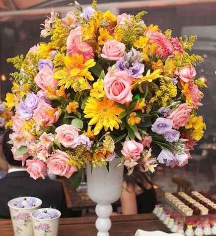 rosa amarelo lilas