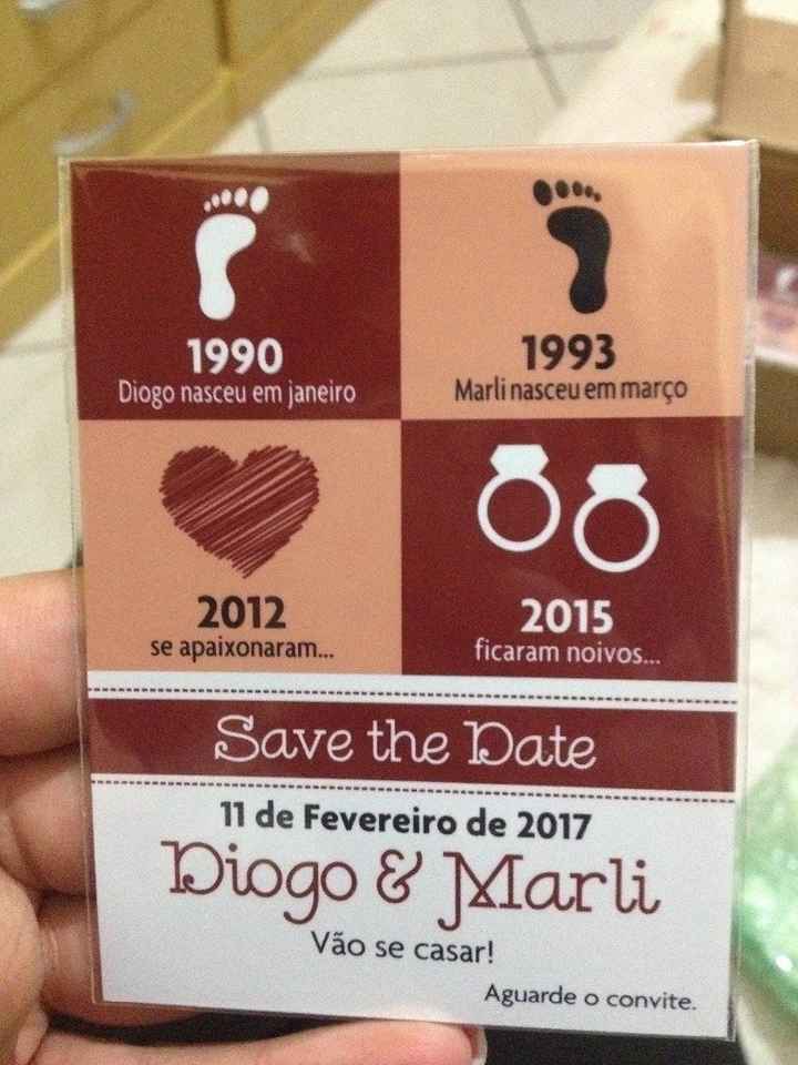 Save the date Ímã de geladeira