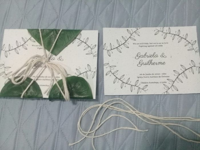 Nosso convite de casamento natural - 2