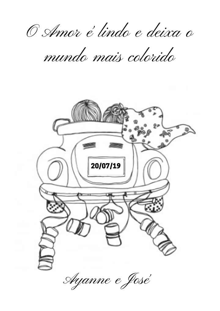 Contra capa com a placa personalizada 