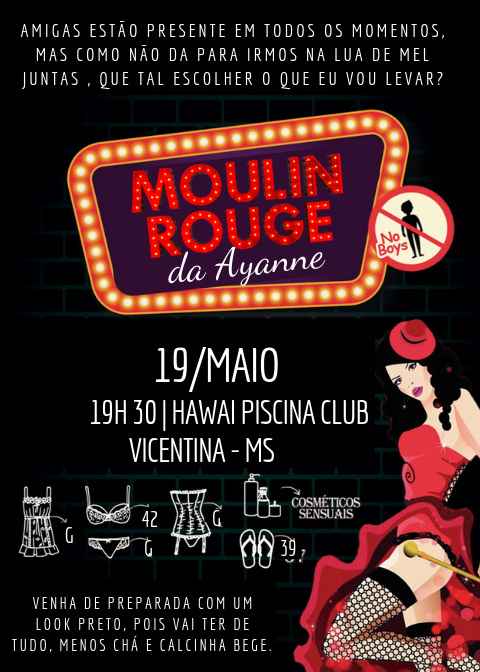 Opção 3 - Escrito Moulin Rouge