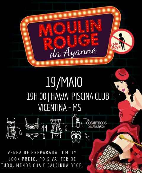 Chá de Lingerie - Moulin Rouge! Dia mais divertido - 1