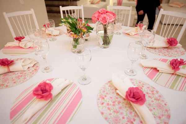 decoração rosa
