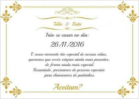 Convite de padrinhos - 1