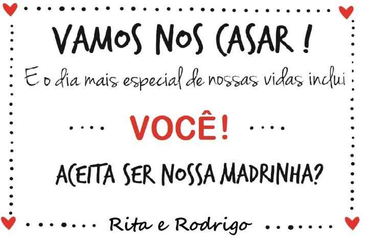 Convites para padrinhos - 1
