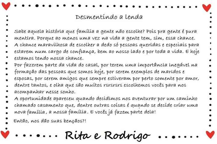 Convites para padrinhos - 2