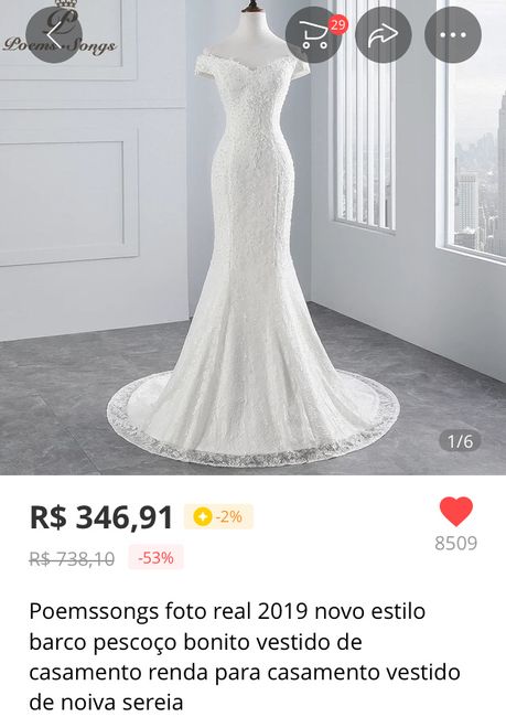 Compra do vestido de noiva 1