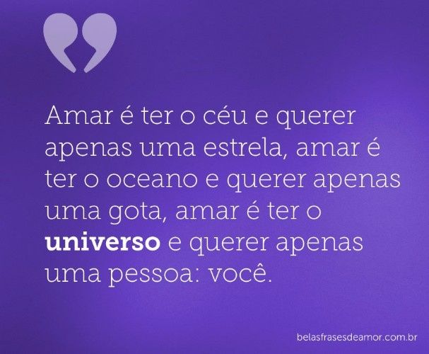 Amar é...
