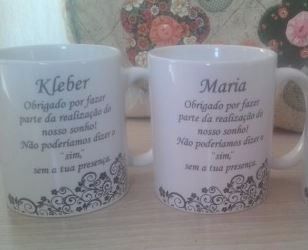 Verso das canecas...