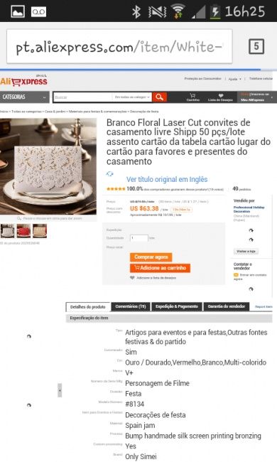 Convite com corte a laser. maravilhosos - 5