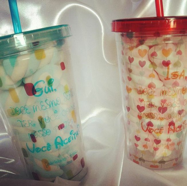 Copos personalizados - Damas e pajens