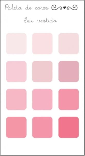 Paleta de cores em tom rosa chá