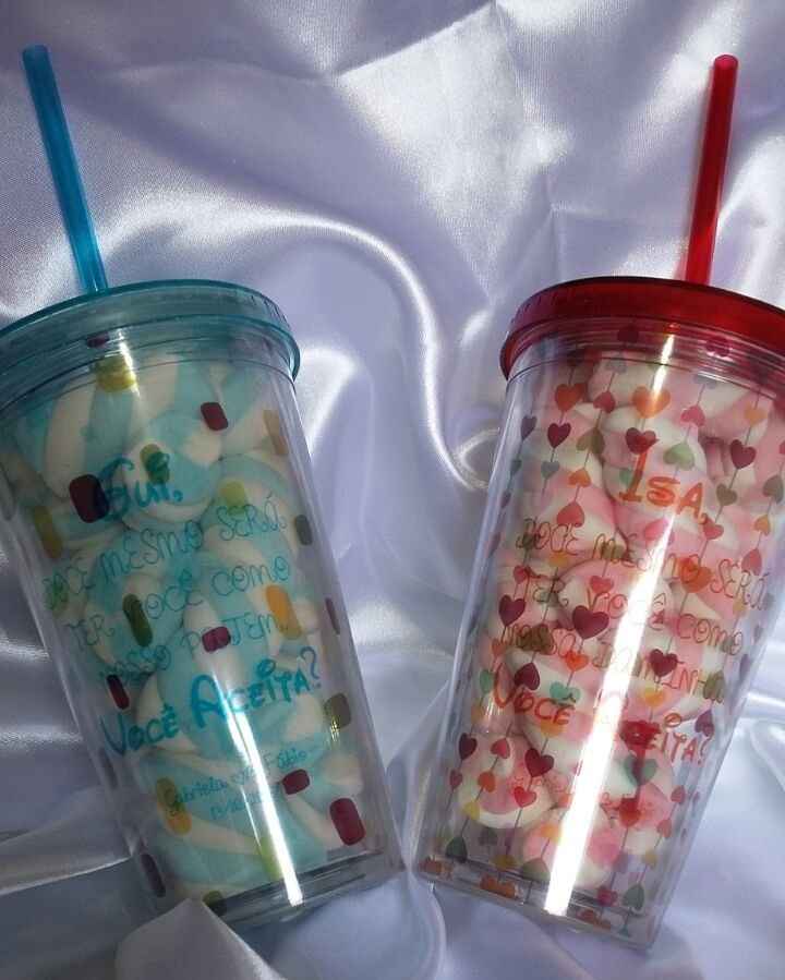 Copos personalizados - Damas e pajens