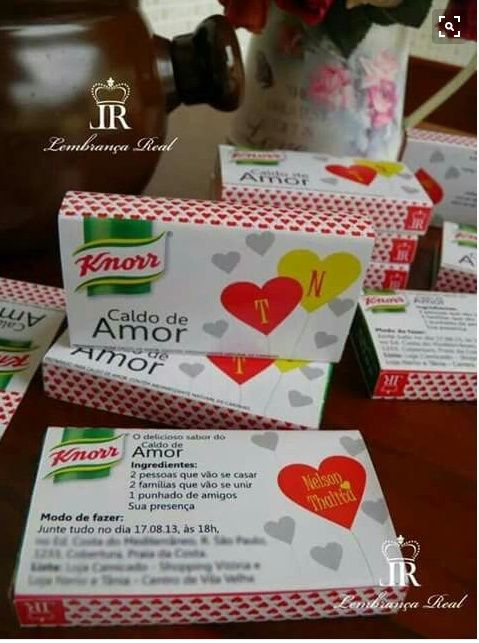 7- Convites com caixinha de caldo Knorr