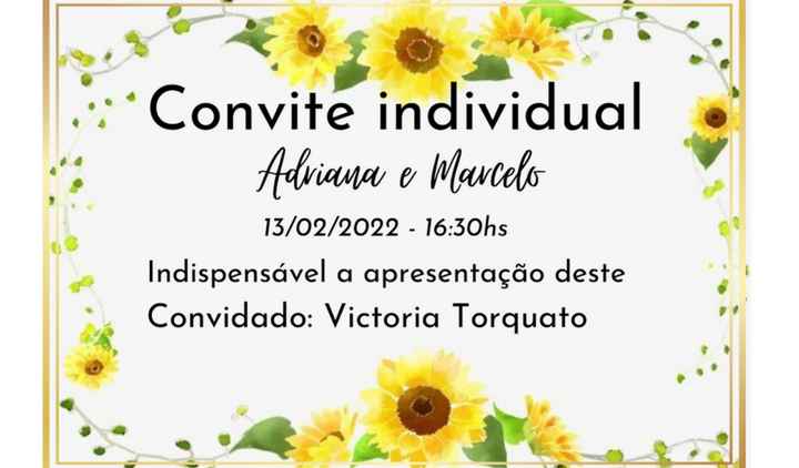 Meus convites de casamento 🌻❣️ - 2