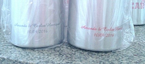 no verso colocamos o nome e data do casamento
