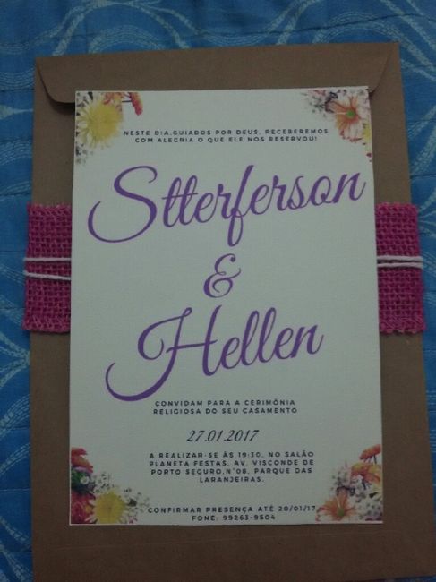 Meu convite diy #rústico - 2