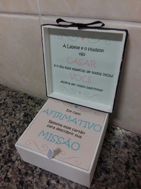 Convite para os padrinhos diy #vemver - 1