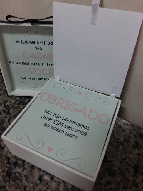 Convite para os padrinhos diy #vemver - 2