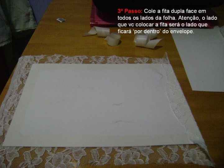 passo a passo de convite com renda: