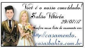 Esse foi o cartãozinho para convite individual: