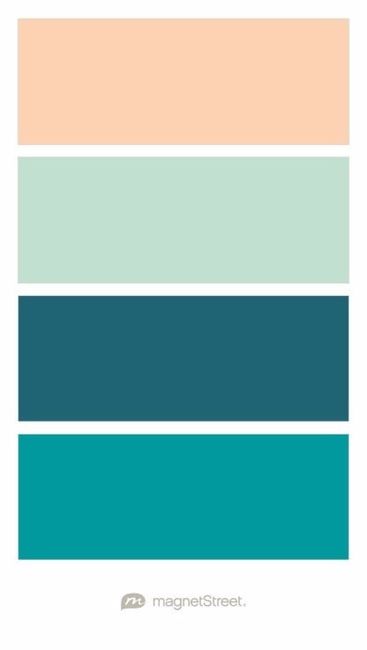 Paleta teal e rosa
