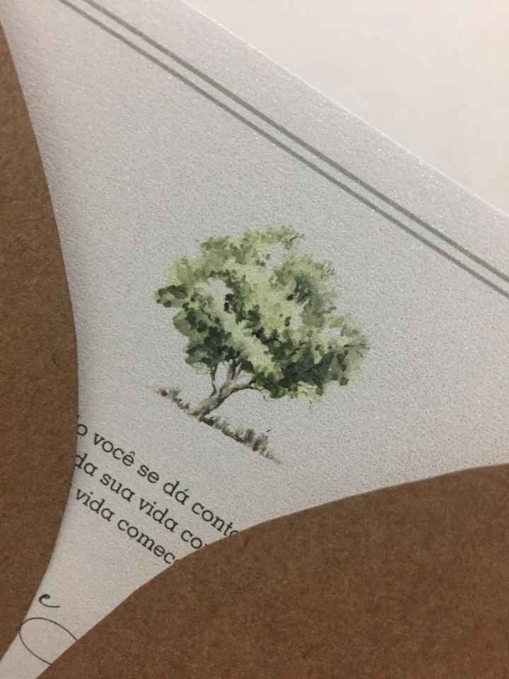 Árvore e detalhe do papel
