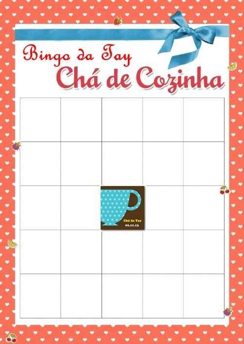 Bingo para Chá de Cozinha