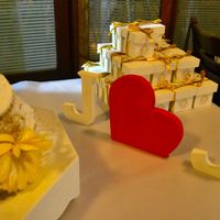 Mesa do bolo, lembrancinhas 