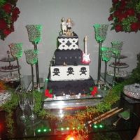 Bolo de casamento rock'n'roll