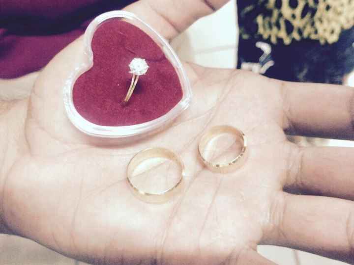 Aliança de noivado x aliança de casamento - 1