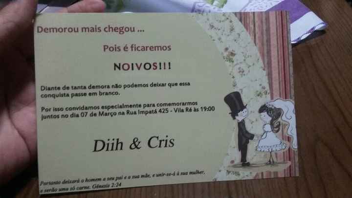 Convite de noivado!  #relembrando - 1