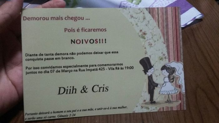Convite de noivado!  #relembrando - 1