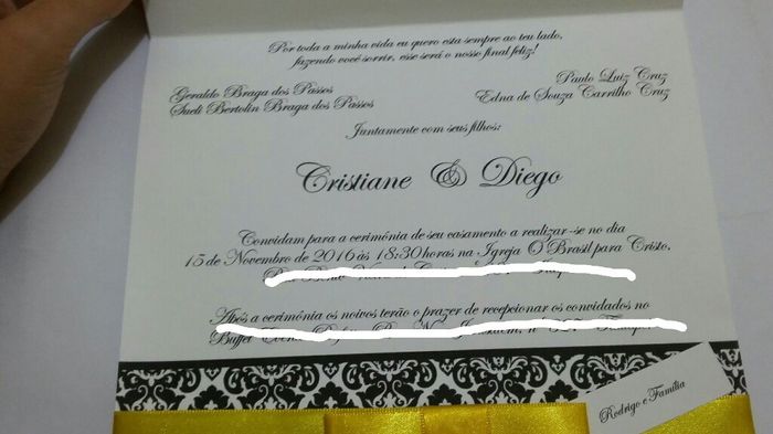 Meus convites chegaram!! # vemver - 2