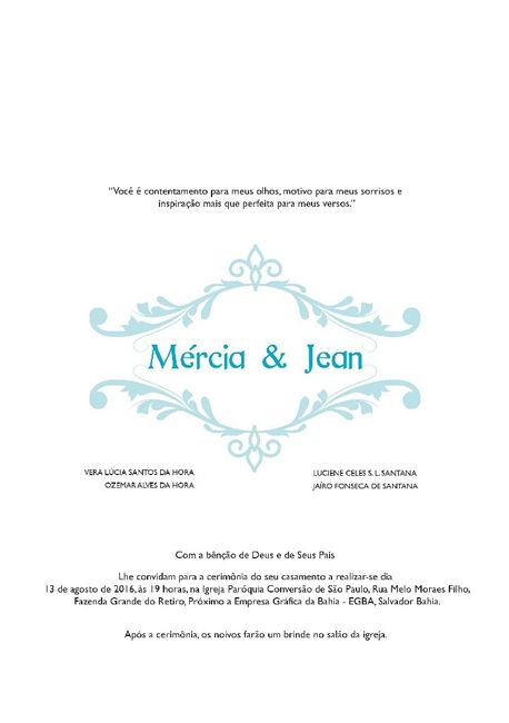 Convite de casamento - 1