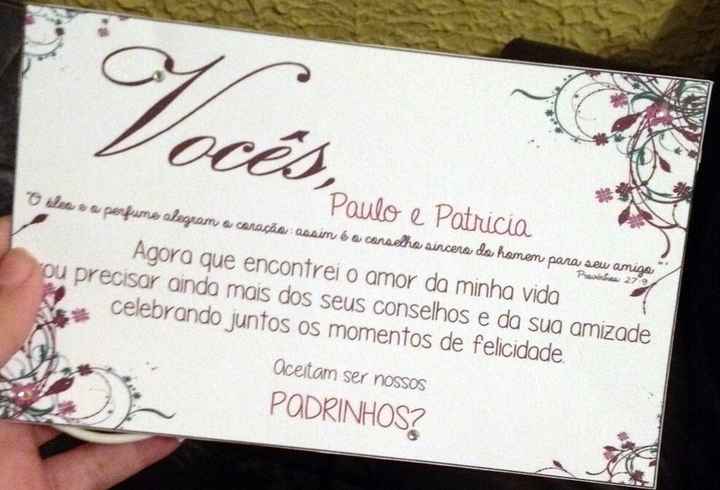 Convite Especial Padrinhos