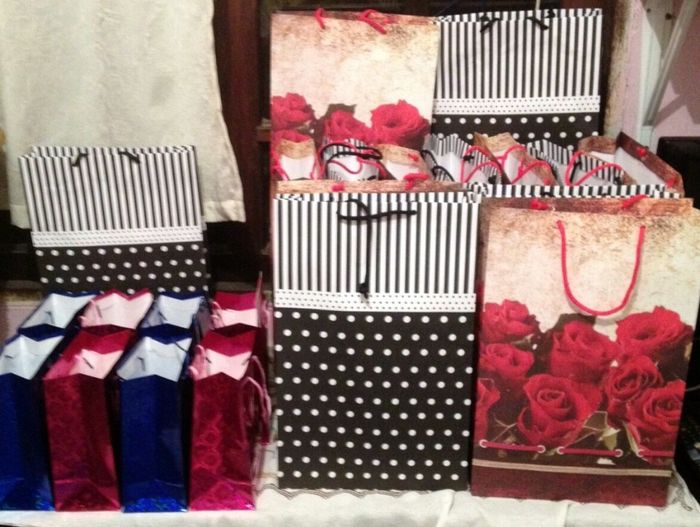 Sacolas com as Caixas 
