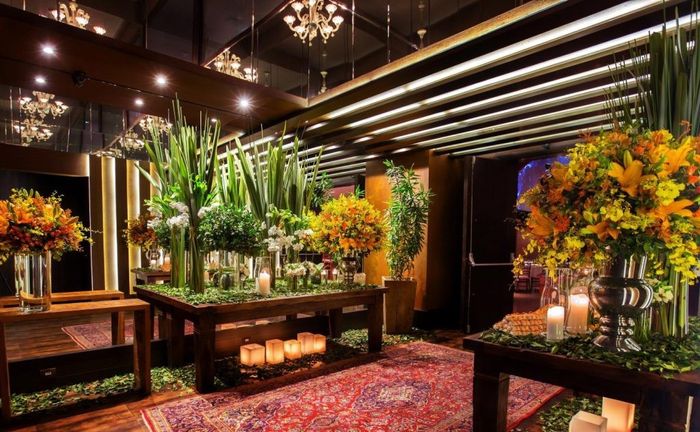 Recepção do espaço para festa