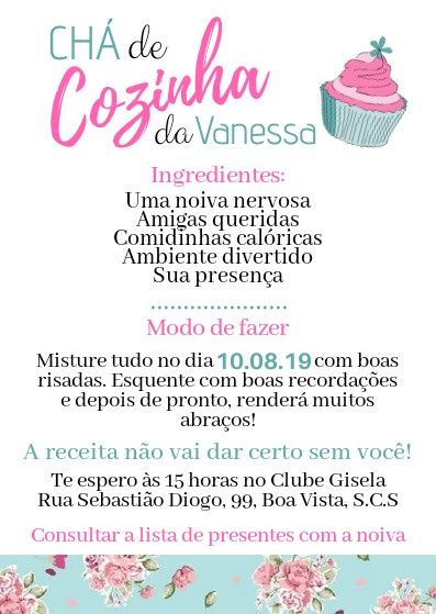 Convite digital Chá de Cozinha #vemvotar kkkkk - 1