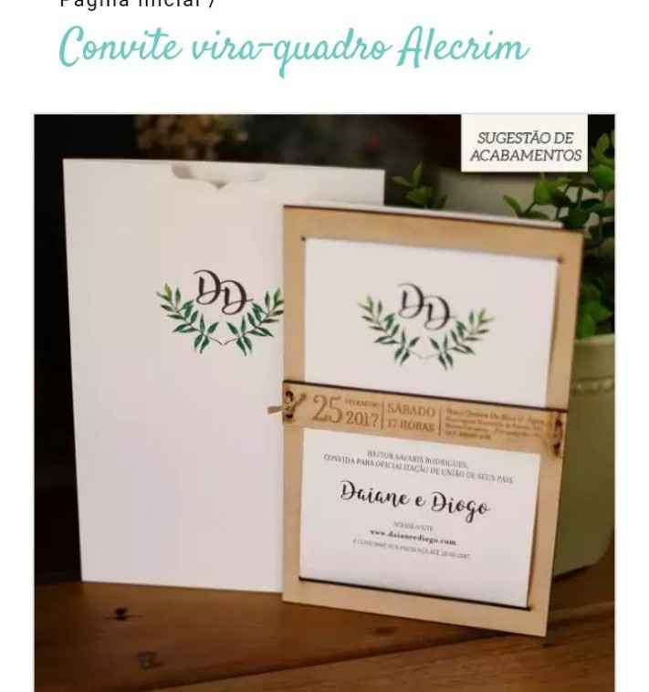 Convite Vira quadro