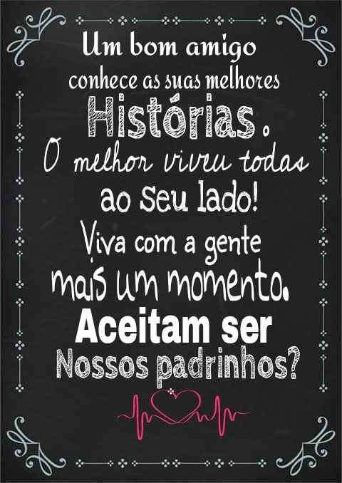 Arte do convite dos padrinhos. - 1