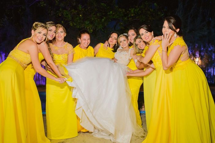 Madrinhas de casamento amarelo 2025